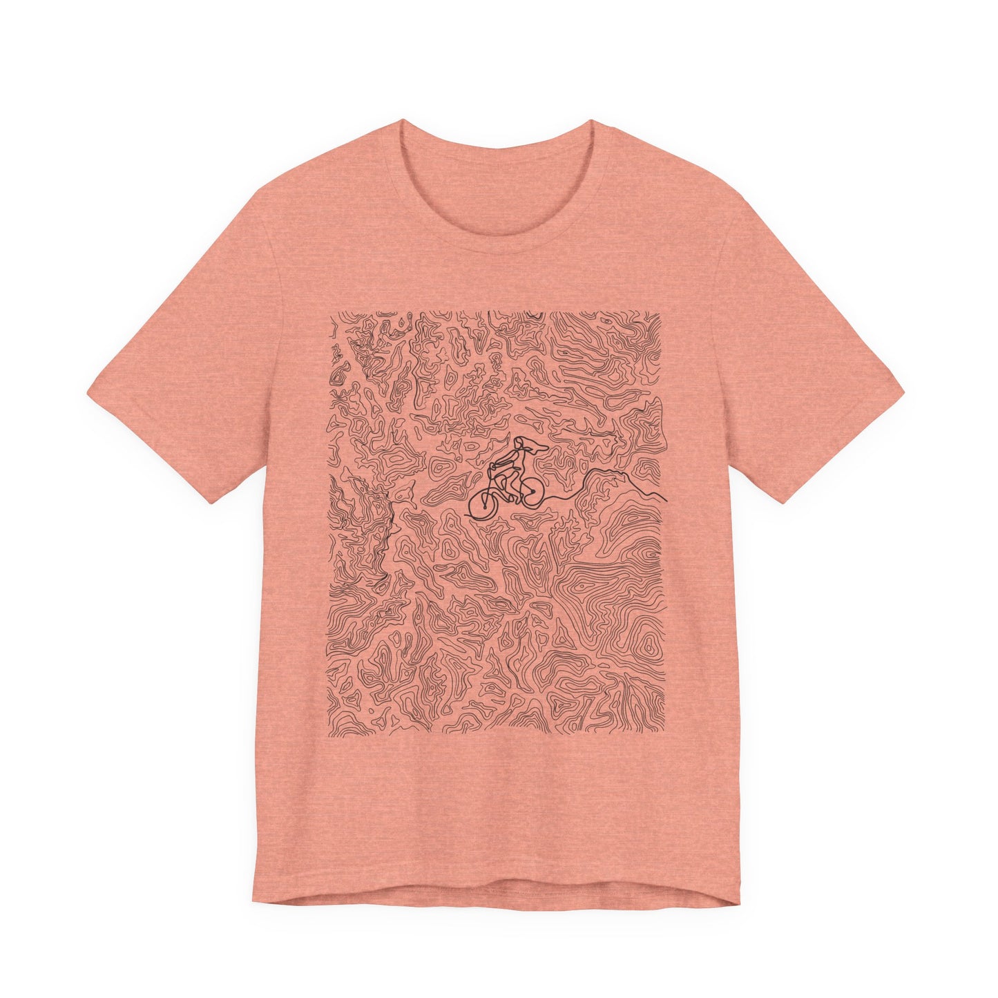 Mountain Biker Gal Graphic Tee — Adventure Trail Illustration T-Shirt
