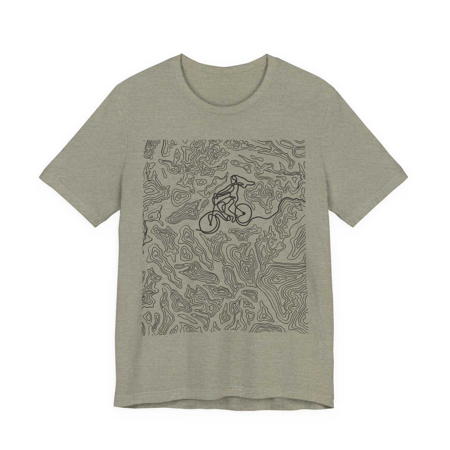 Mountain Biker Gal Graphic Tee — Adventure Trail Illustration T-Shirt
