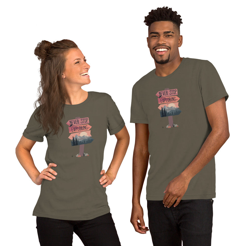 Never Stop Exploring - Unisex t-shirt