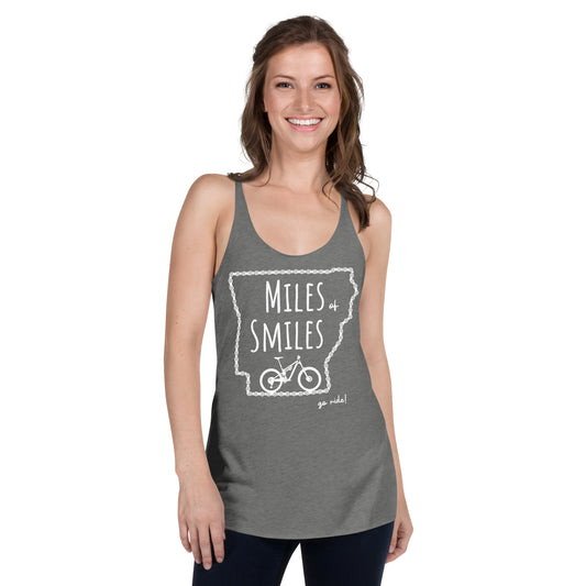 Arkansas Miles of Mountain Smiles - Women's Racerback Tank